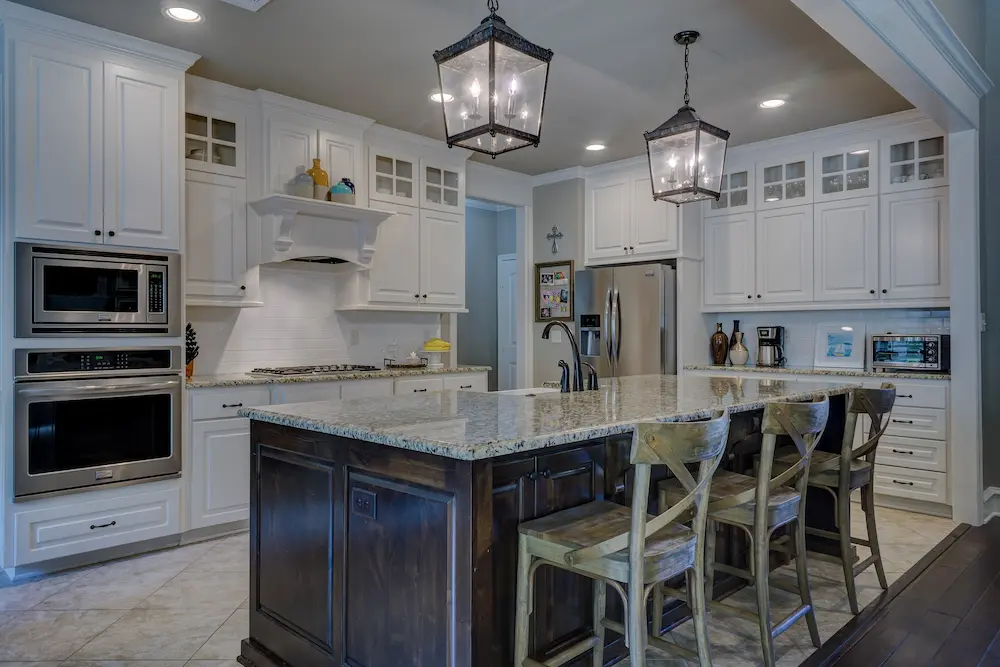 Kitchen renovation project in Yonkers featuring modern cabinets and countertop upgrade