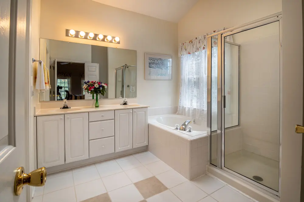 Bathroom remodeling transformation from outdated to modern design