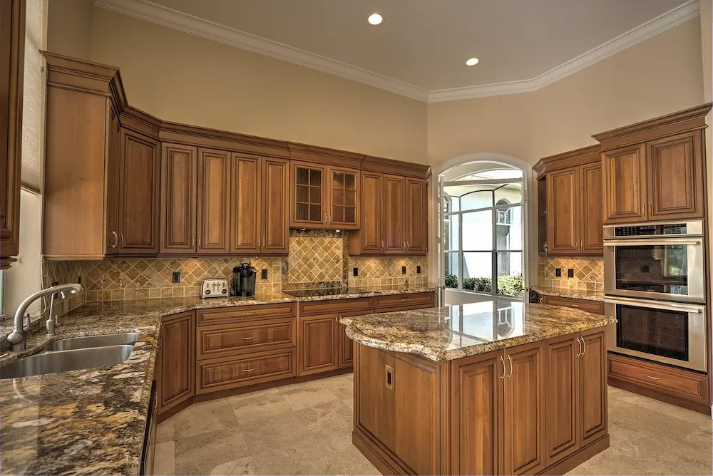 Modern luxury kitchen with open layout and large island